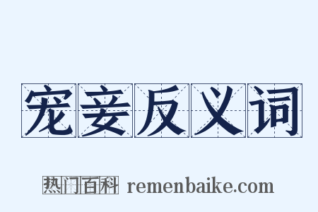 宠妾反义词是什么意思的图片